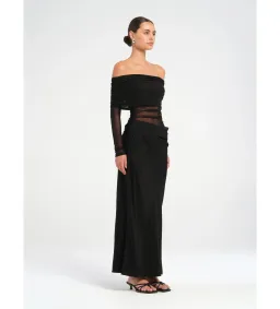 Benni Yasmin Off Shoulder Maxi Dress Black Size 6 for rent on The Volte - image 2