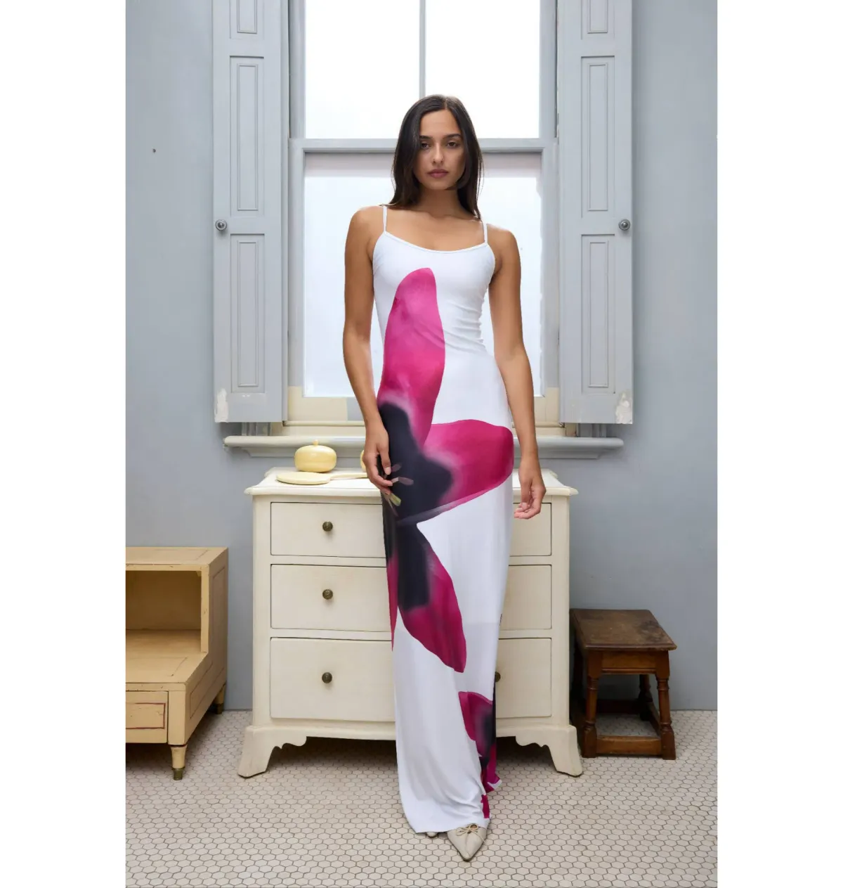 With Harper Lu Pearl Lily Slip Maxi Dress Floral Size XS / AU 6 for rent on The Volte - main image