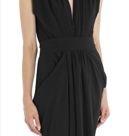 Carla Zampatti Waterfall Dress Black Size 12 for rent on The Volte - image 3