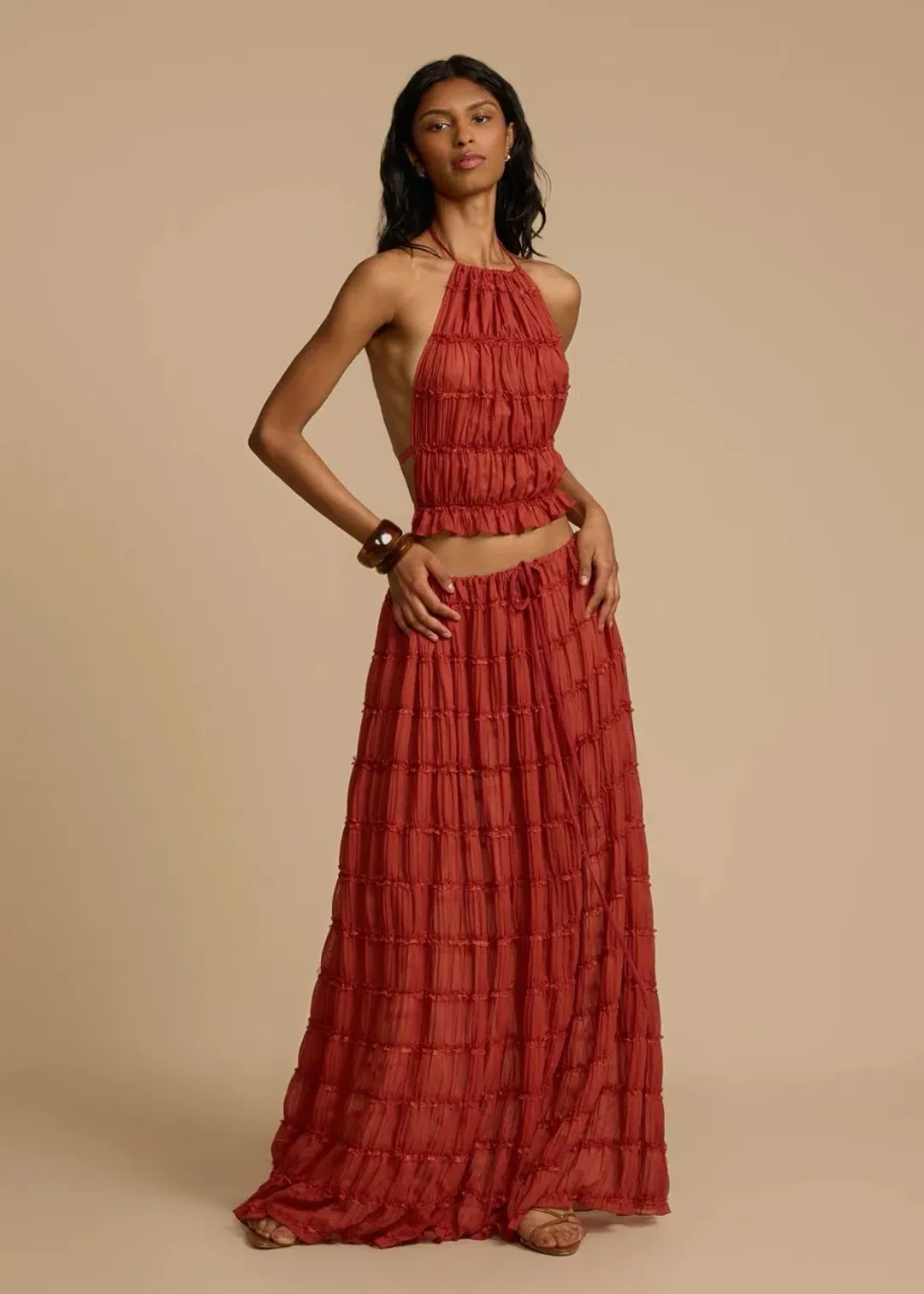 Arcina Ori Juliette Halter Set Red Size S / AU 8 for rent on The Volte - main image