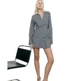 Sovere Laia Shirt Dress Black Stripe Size AU 14 for rent on The Volte - image 4