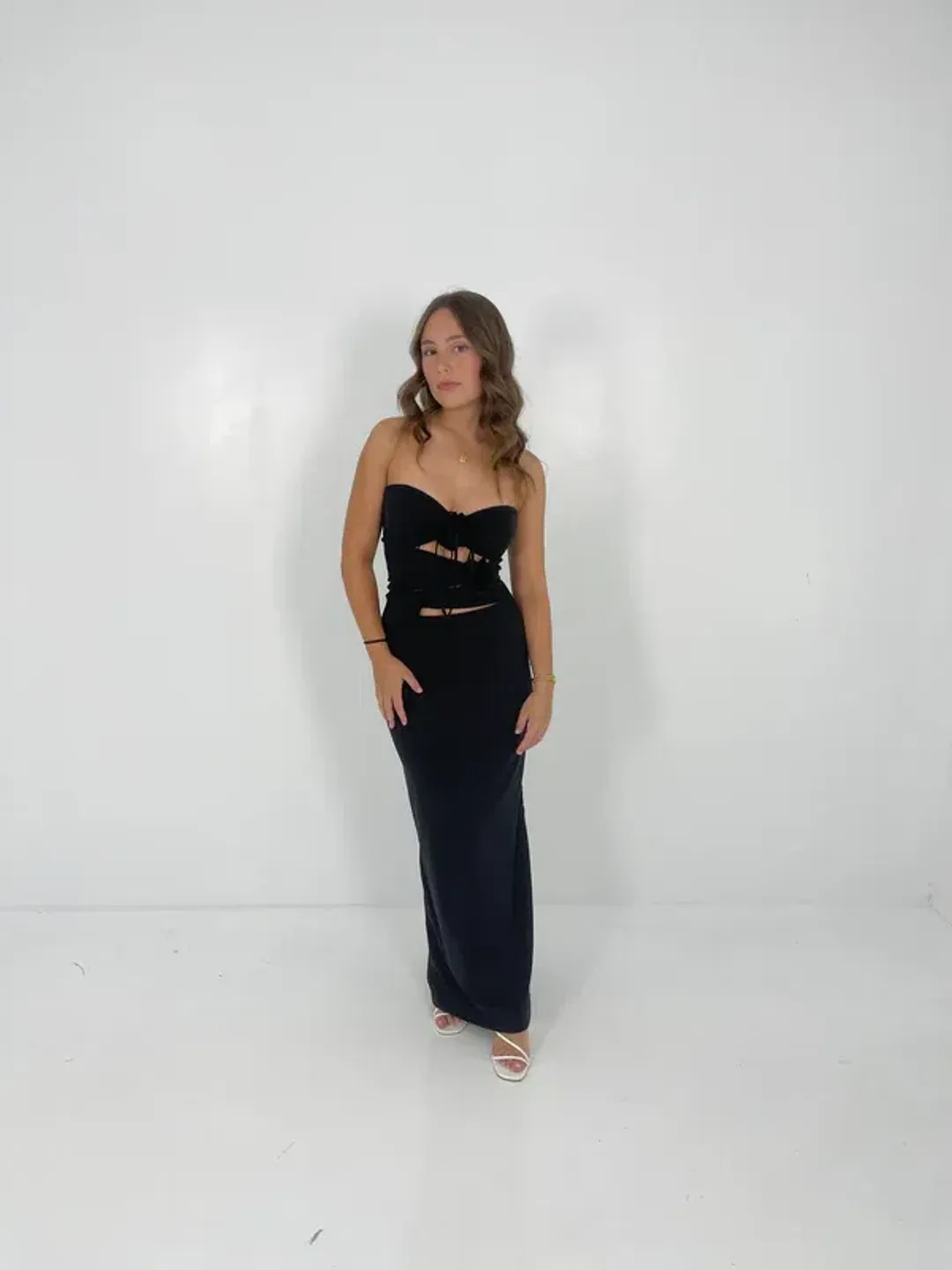 Maygel Coronel Black Veranera Midi Dress One Size for rent on The Volte - main image