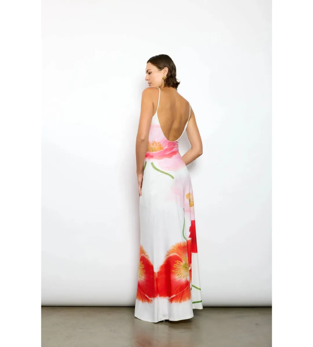 With Harper Lu Poppy Low Back Maxi in White Size XS/ AU 6 for rent on The Volte - main image