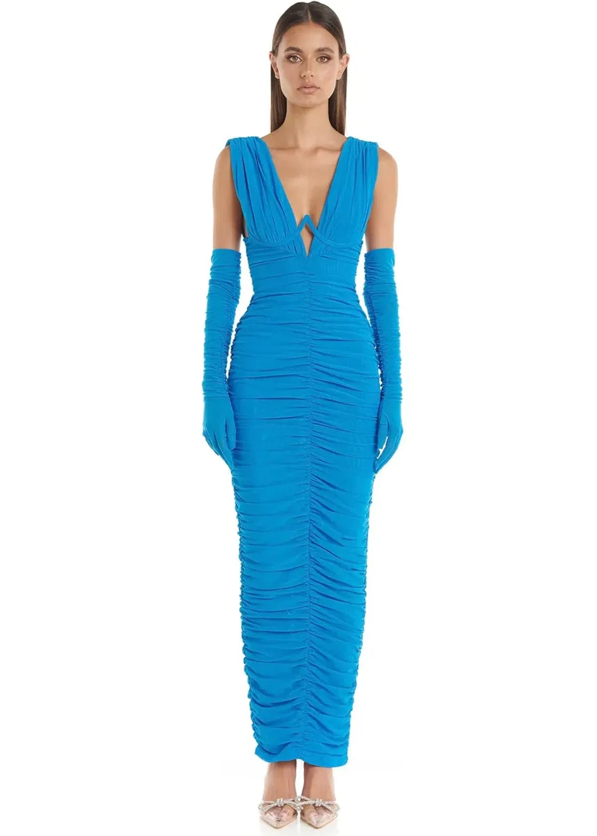 Eliya The Label Anna Dress Blue Size 10  for rent on The Volte - main image
