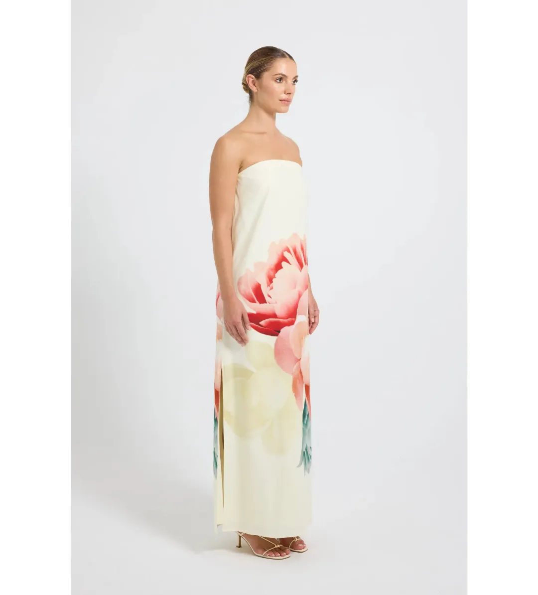 Pasduchas Nostalgia Strapless Maxi Dress Floral Size AU 12 for rent on The Volte - main image