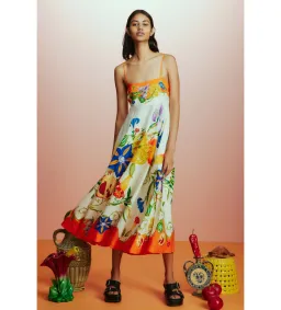 Alemais Flores Midi Sundress Floral Size 12 for rent on The Volte - image 1