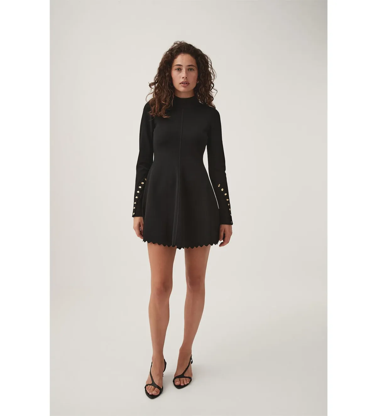 Aje Sylvia Knit Mini Dress Black Size AU 12 for rent on The Volte - main image