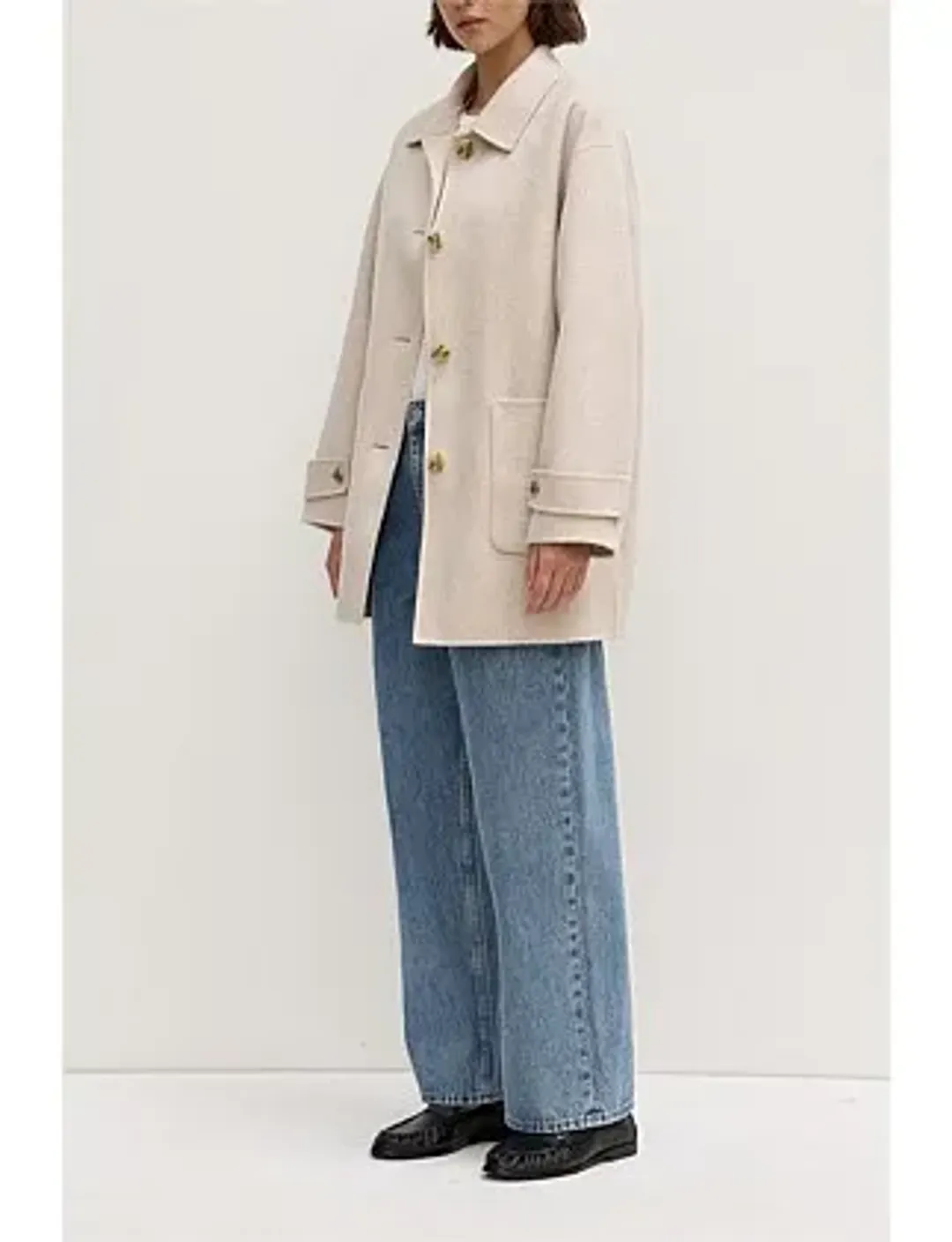 Assembly Label Pierra Wool Coat Oat Marle Size S/Au 8 for rent on The Volte - main image
