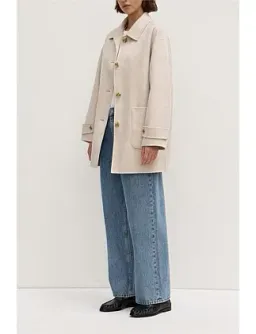 Assembly Label Pierra Wool Coat Oat Marle Size S/Au 8 for rent on The Volte - image 2