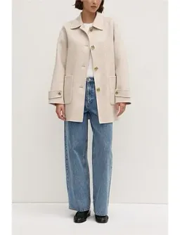 Assembly Label Pierra Wool Coat Oat Marle Size S/Au 8 for rent on The Volte - image 1