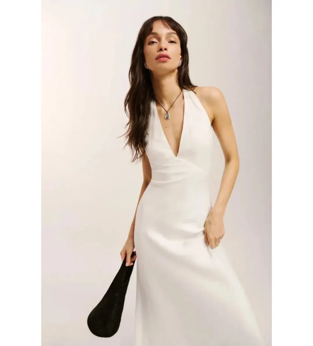 Reformation Delilah Linen Maxi Dress White Size 6 for rent on The Volte - main image