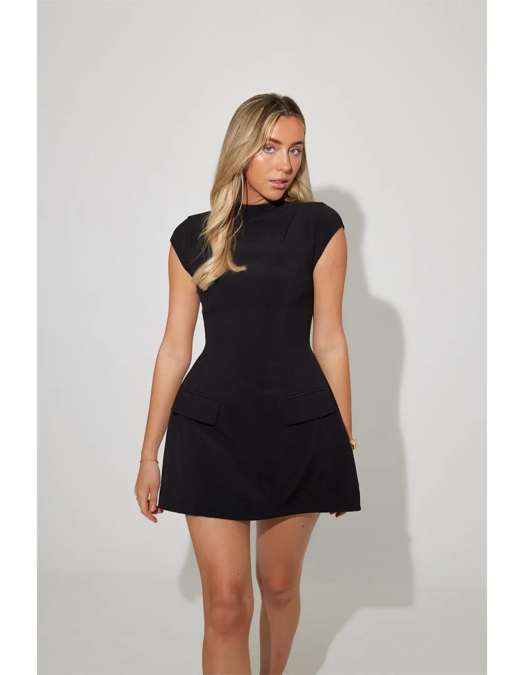 Odd Muse The Ultimate Muse Cap Sleeve Mini Dress Black Size S/AU 8 for rent on The Volte - main image