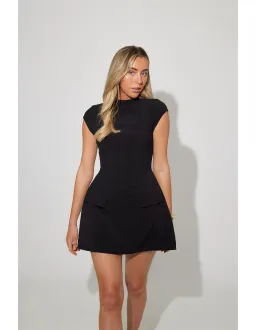 Odd Muse The Ultimate Muse Cap Sleeve Mini Dress Black Size S/AU 8 for rent on The Volte - image 2