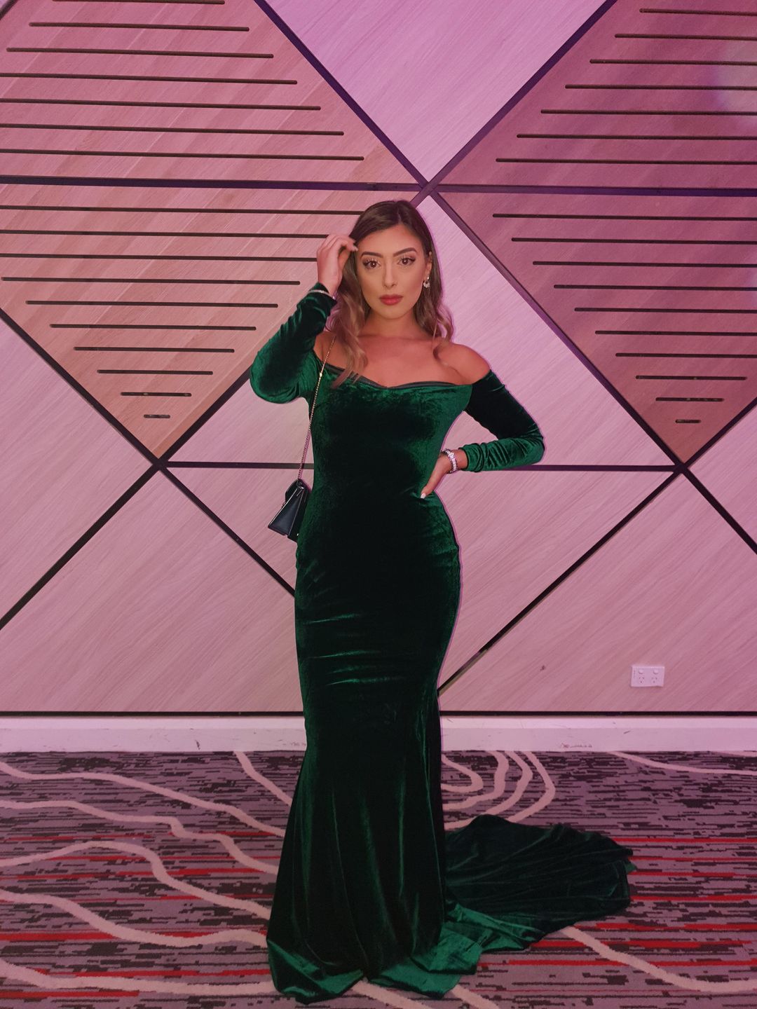 Alamour the Label Emerald Gown Green Size 8 for rent on The Volte - main image