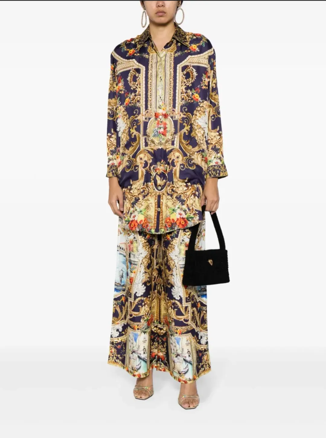 Camilla Venice Vignette Silk Shirt & Pants Size 10 for rent on The Volte - main image