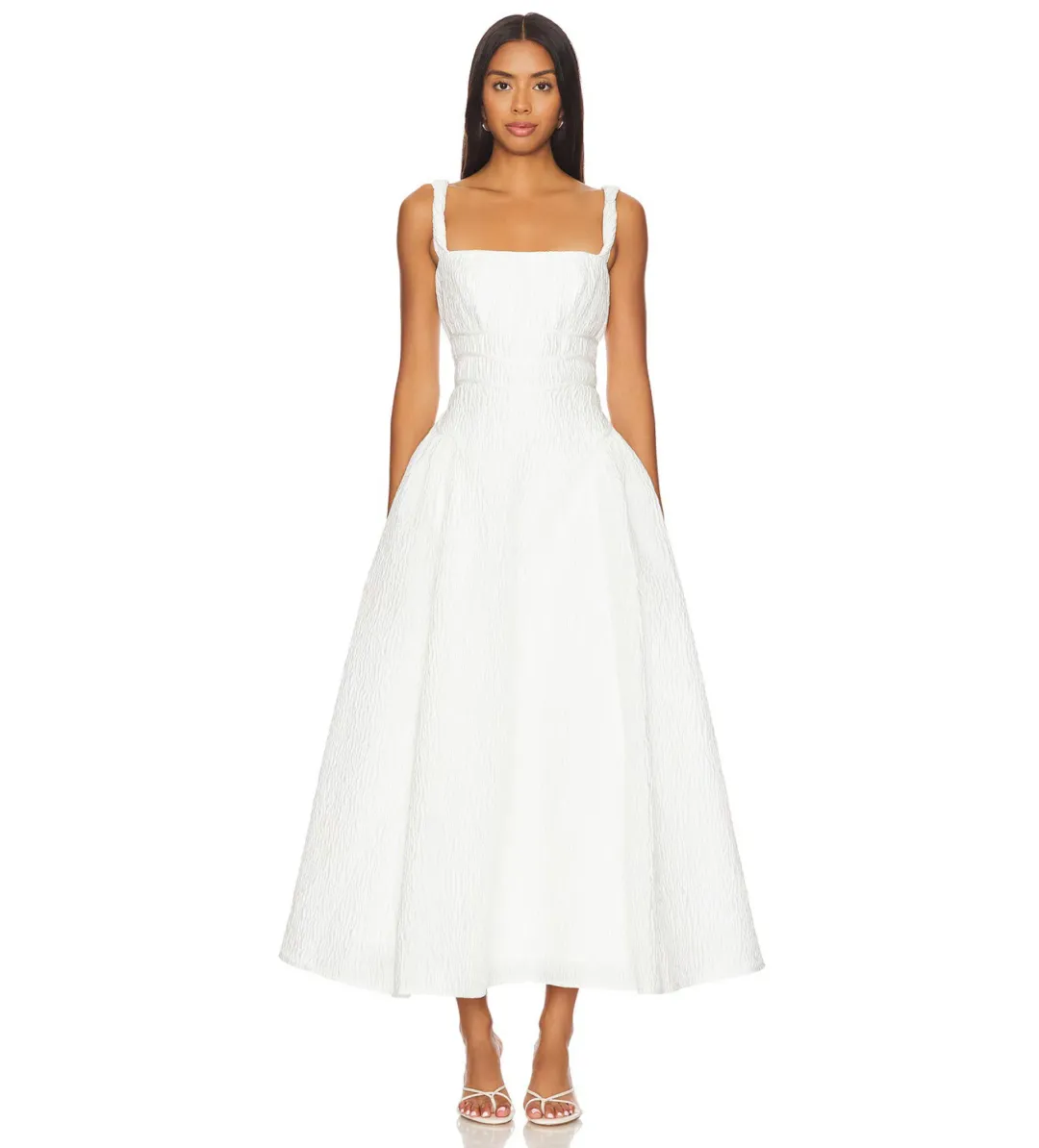 Rachel Gilbert Sophia Strap Maxi Dress Ivory  Size 1/Au 8  for rent on The Volte - main image