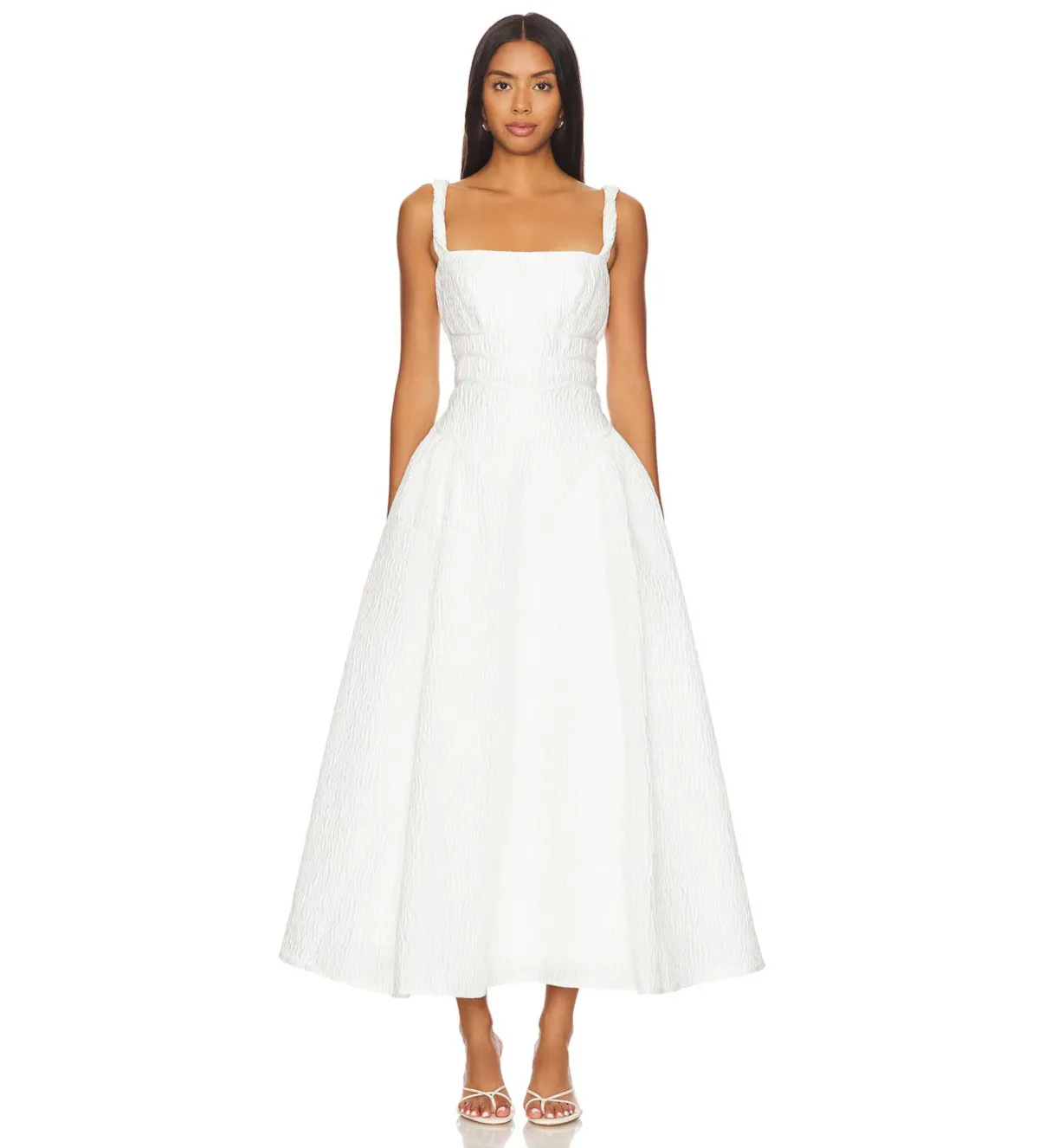 Rachel Gilbert Sophia Strap Maxi Dress Ivory  Size 1/Au 8  for rent on The Volte - main image