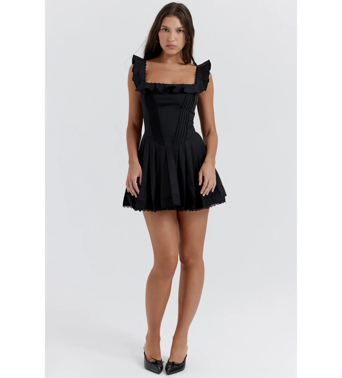House Of Cb Jemima Dress Black Size 8/S  for rent on The Volte - main image