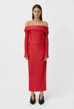 Camilla and Marc Shaw Midi Dress in Red Size 10 for rent on The Volte - image 1