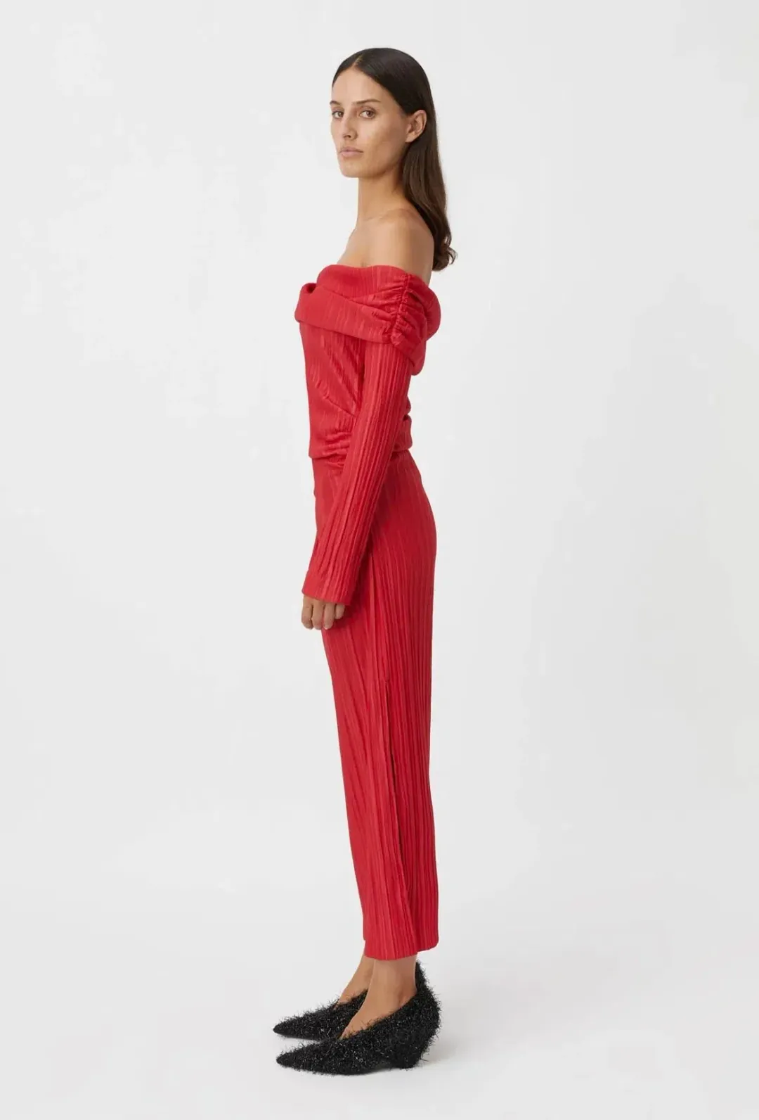 Camilla and Marc Shaw Midi Dress in Red Size 10 for rent on The Volte - main image