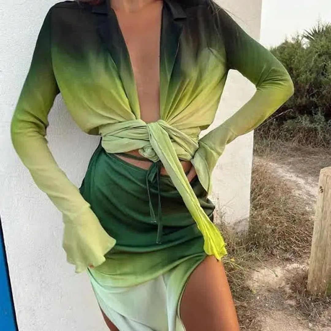 Rat & Boa Cypress Set Maxi Green Size AU 10  for rent on The Volte - main image