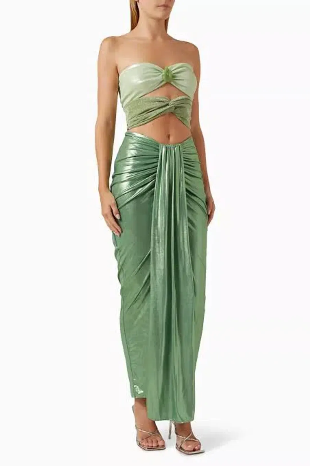 Baobab Giselle Maxi Dress Cucumber Green Size  L /Au 12  for rent on The Volte - main image