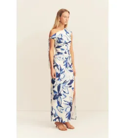 Shona Joy Stevie Gathered Maxi Dress in Bluebell Wallpaper  Size 12 for rent on The Volte - image 1