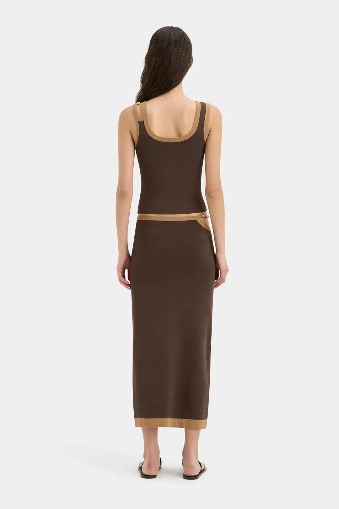 Sir The Label Salvador Tank and Midi Set Biscotti Size S / Size AU 6 for rent on The Volte - main image