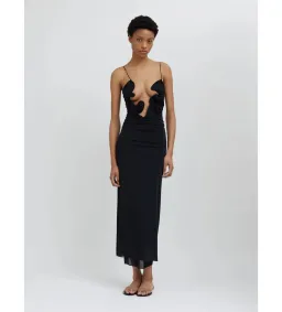 Christopher Esber Molded Venus Maxi Dress Black Size AU 6  for rent on The Volte - image 1