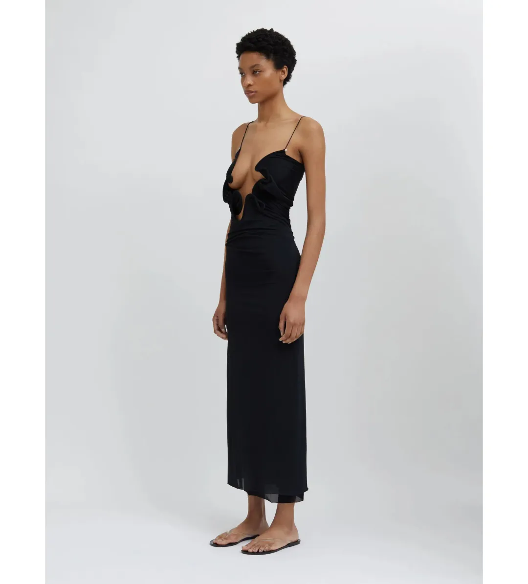 Christopher Esber Molded Venus Maxi Dress Black Size AU 6  for rent on The Volte - main image