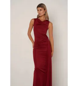 Elle zeitoune natalia wine dress Size AU 10 for rent on The Volte - image 2