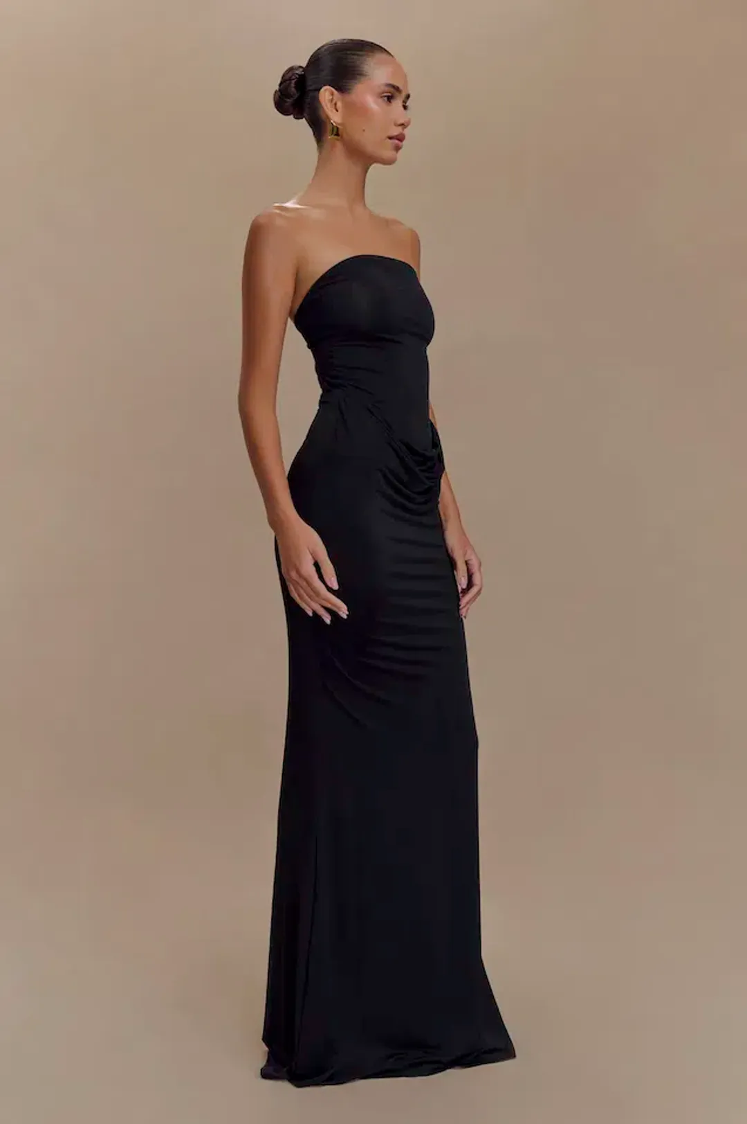 Meshki Madison Slinky Dress in Black Size 6/XS for rent on The Volte - main image