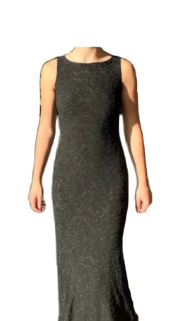 Vintage Black Beaded Gown Size AU 10 for rent on The Volte - image 6