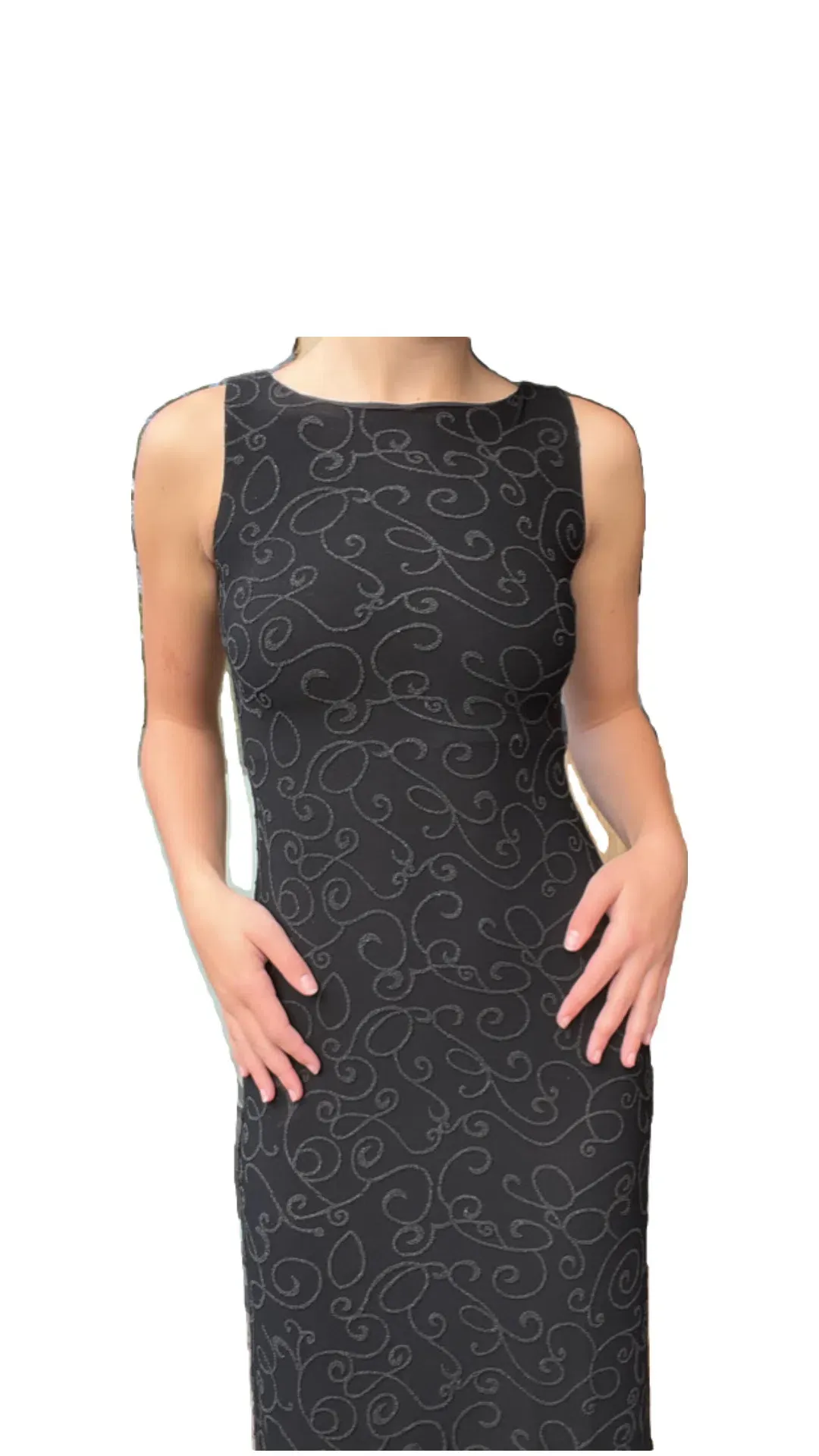 Vintage Black Beaded Gown Size AU 10 for rent on The Volte - main image