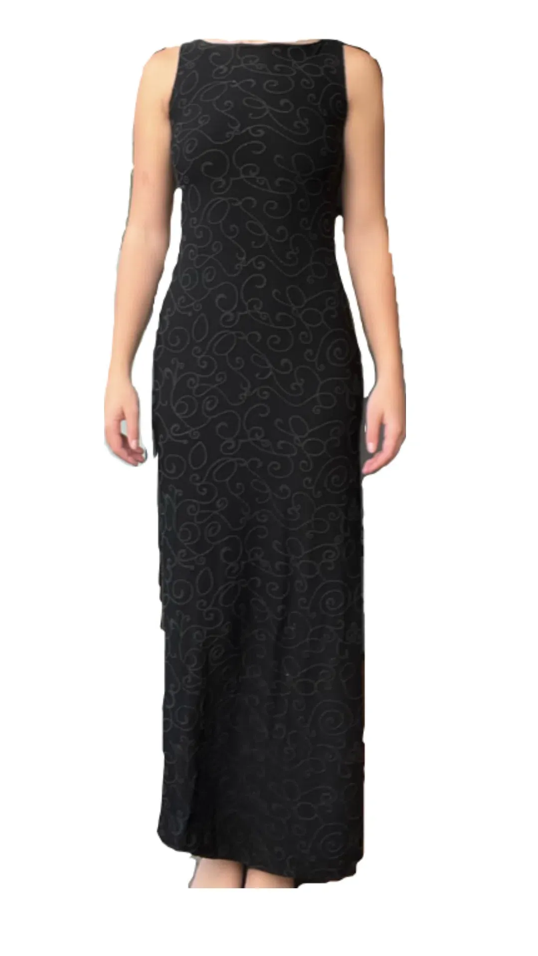 Vintage Black Beaded Gown Size AU 10 for rent on The Volte - main image