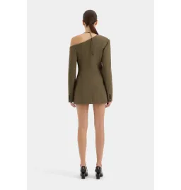 Sir the Label Sartoria Mini Dress in Chocolate Marle Size 0 AU 6  for rent on The Volte - image 6