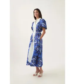 Aje Fernanda Midi Dress in Boldly Blooming Cobalt Size 6 for rent on The Volte - image 2