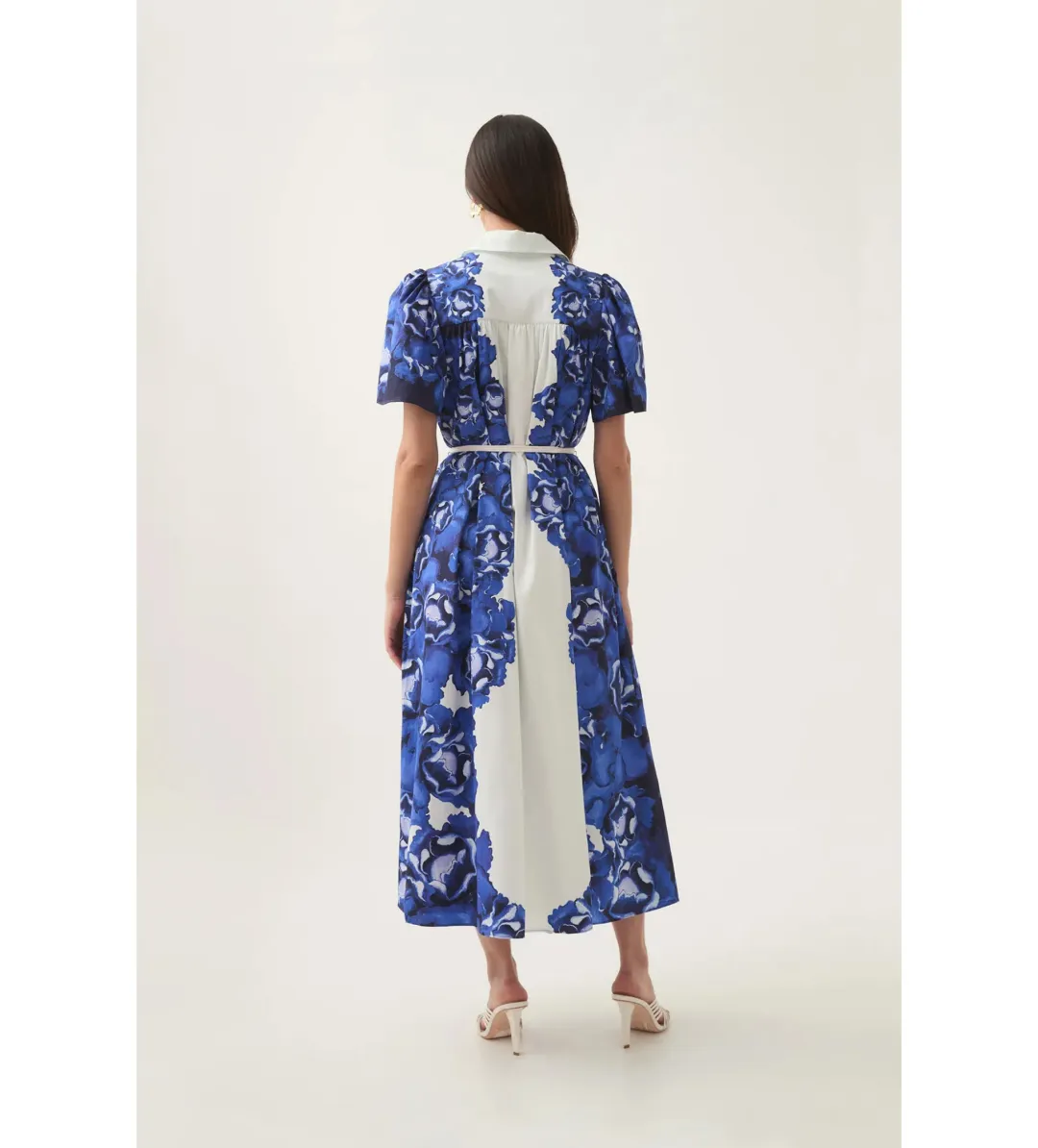 Aje Fernanda Midi Dress in Boldly Blooming Cobalt Size 6 for rent on The Volte - main image