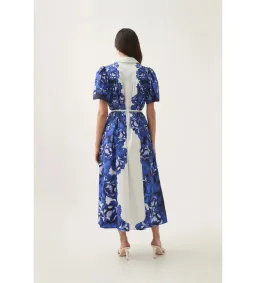 Aje Fernanda Midi Dress in Boldly Blooming Cobalt Size 6 for rent on The Volte - image 3