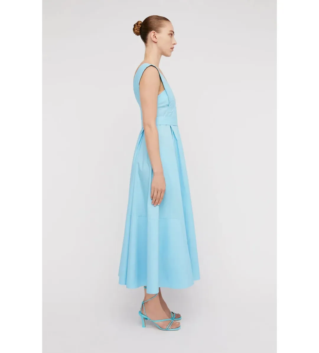 Scanlan Theodore Parachute Panelled Midi Dress in Sky Blue Size S / AU 8 for rent on The Volte - main image