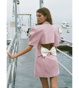  Nana Jacqueline  Alia  Mini Dress in Pink Size AU 8 for rent on The Volte - image 3