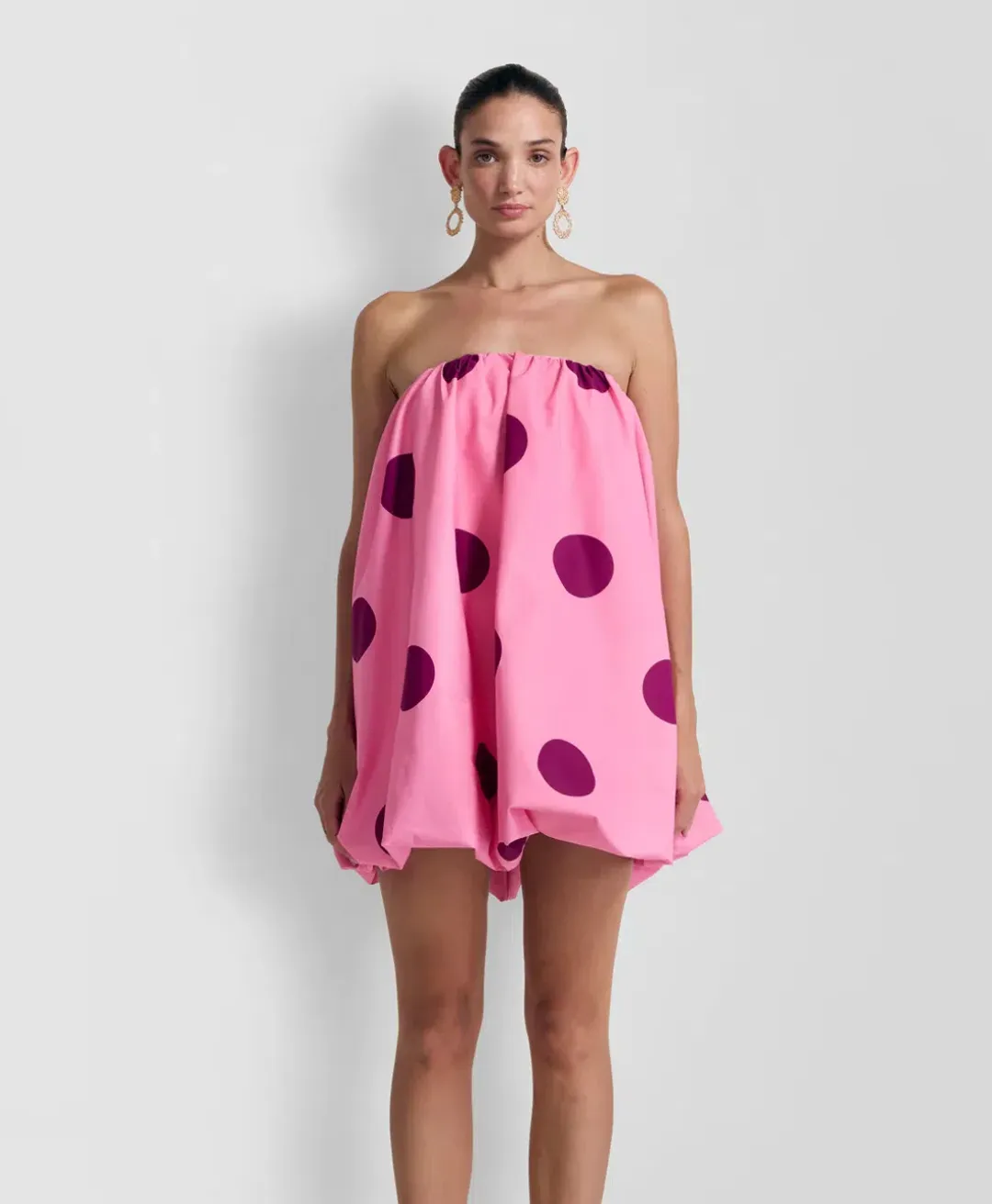 The Wolf Gang Gia Dress Mini Dress Pink Print Size 8 for rent on The Volte - main image