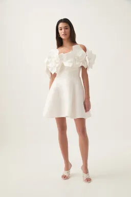AJE ETTA MINI DRESS IVORY SIZE AU 10 for rent on The Volte - image 3