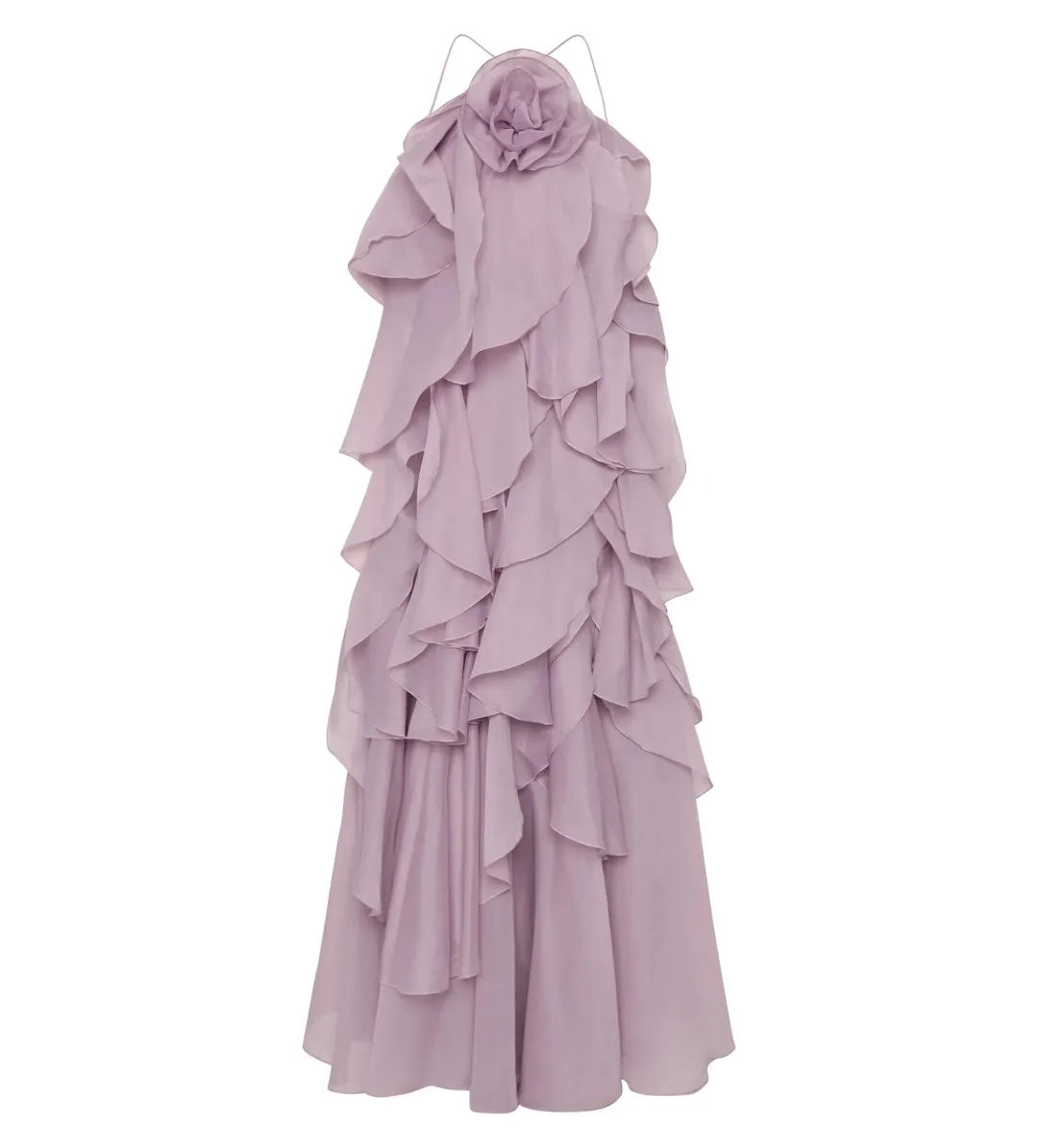 Aje Pandorea Layered Maxi Dress in Lilac Size AU 6 for rent on The Volte - main image