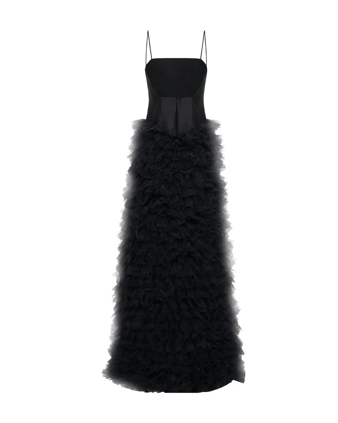 Meshki Magnolia Tiered Tulle Ruffle Dress Black Size  M/Au 10 for rent on The Volte - main image