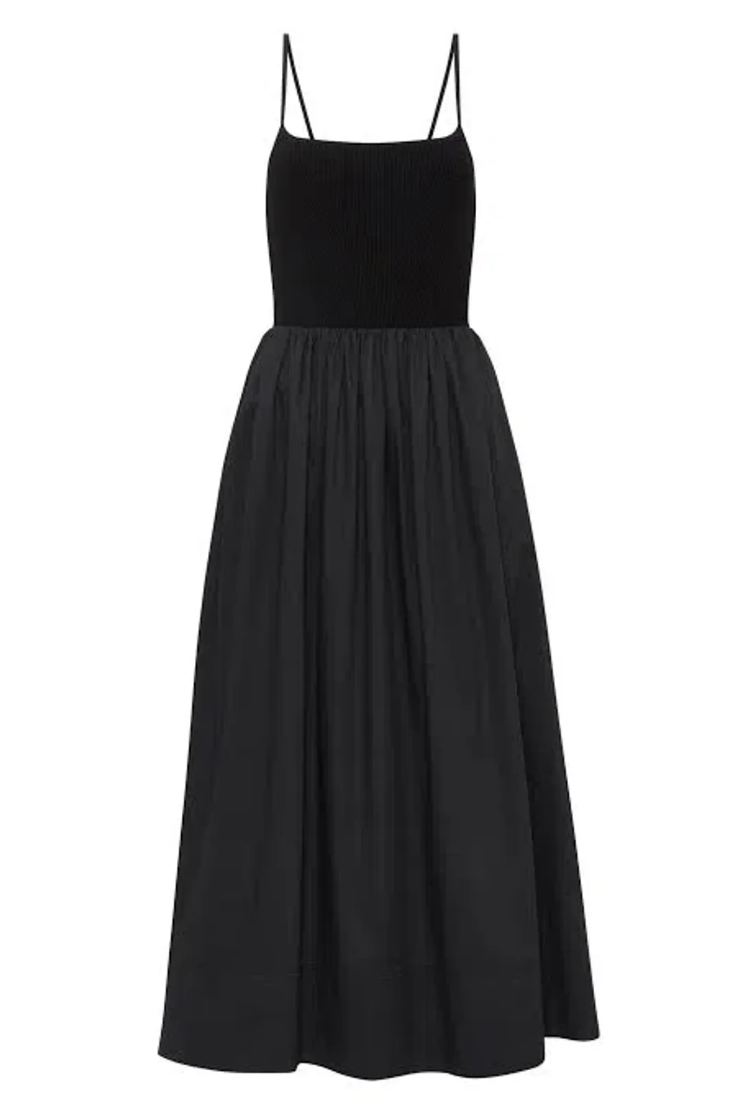 AJE Danica Tie Back Scarf Midi Dress Black 6 for rent on The Volte - main image