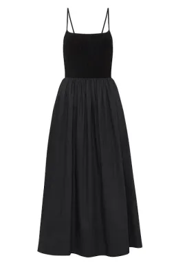 AJE Danica Tie Back Scarf Midi Dress Black 6 for rent on The Volte - image 3