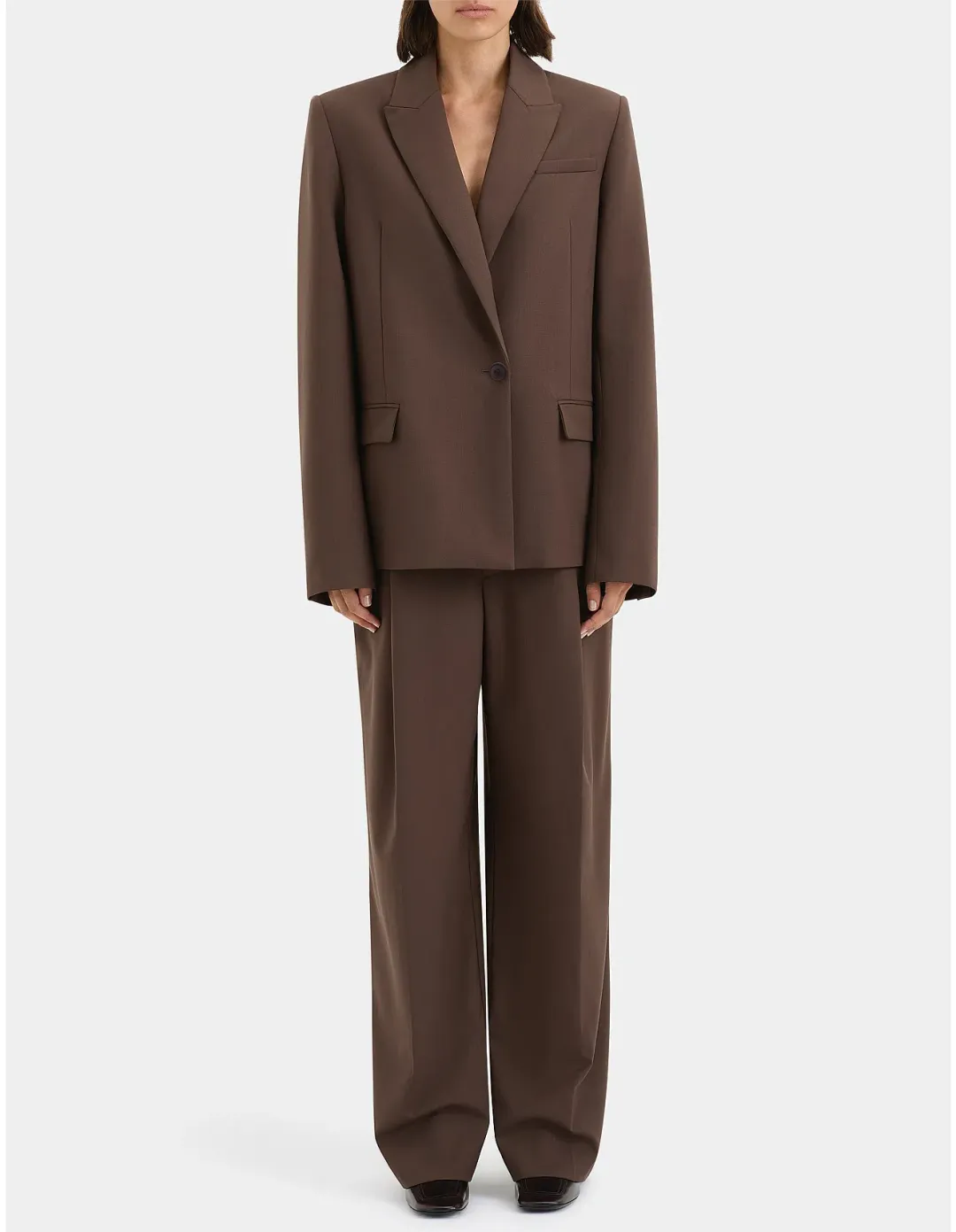 Sir the Label Dylan Blazer Chocolate Size AU 8 for rent on The Volte - main image