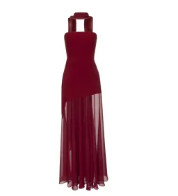 Matters Store Monaco Maxi Dress with Scarf Burgundy Size AU 8  for rent on The Volte - image 6