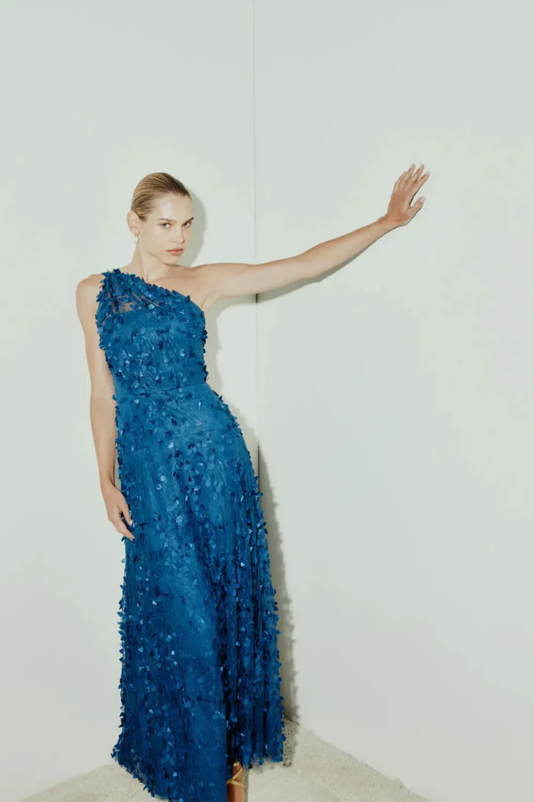 Manning Cartell Enchantment One Shoulder Dress Royal Blue Size AU 8 for rent on The Volte - main image